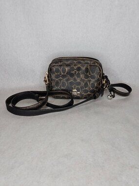 Coach Mini Carey Monogram Signature Crossbody Handbag Purse